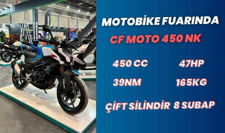 CF Moto 450SR modelini tanıttıktan çok kısa bir süre sonra naked modeli olan 450NK modelini Çin'deki motosiklet etkinliğinde tanıtmıştı. Tüm markalarda olduğu gibi ülkemize tanıtımından hemen sonra gelmedi. Ama iyi haber şu ki ocak ayında ön siparişleri başlayan 450NK modeli önümüzdeki günlerde CF Moto bayilerinde satışta olacak.