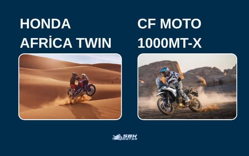 HONDA Africa Twin vs CF MOTO MTX 1000 Hangisi Daha İyi? CF MOTO 1000MT-X daha güçlü, daha hafif ve daha modern bir karakter sunuyor. Africa Twin ise daha yüksek tork, daha dengeli sürüş ve marka güveni ile öne çıkıyor. ???? Eğer performans ve fiyat/performans arıyorsan: 1000MT-X ???? Eğer köklü bir model ve oturmuş karakter istiyorsan: Africa Twin
