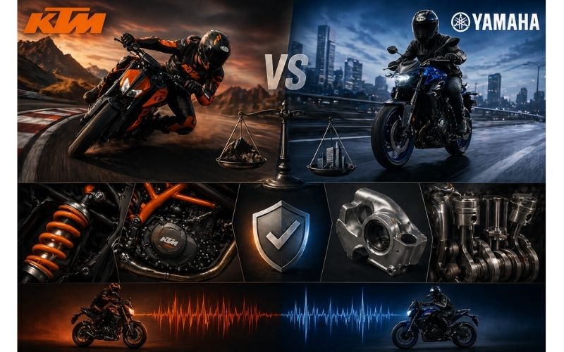 KTM ile karşılaştırıldığında ise durum biraz farklı. KTM daha sert, agresif ve yarış odaklı bir karakter sunarken Yamaha daha dengeli ve günlük kullanıma uygun bir yapı sunuyor. Bu yüzden Yamaha genelde daha geniş bir kullanıcı kitlesine hitap ediyor.  Gelelim en çok merak edilen sorulara. Yamaha sağlam mı? Evet, genel olarak piyasadaki en sağlam markalardan biri olarak kabul ediliyor. Yamaha neden pahalı? Çünkü kullanılan malzeme kalitesi ve mühendislik seviyesi oldukça yüksek. Yamaha neden tercih edilir? Çünkü performans, dayanıklılık ve sürüş keyfini bir arada sunar. Yamaha motorlarının sesi neden farklı? Bunun sebebi motor yapısı ve özellikle crossplane teknolojisidir.