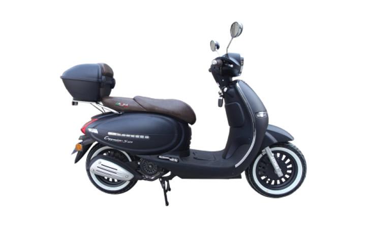ARORA CAPPUCINO S125 Motosiklet Modeli Özellikleri: Tork:7.7nm., Güç:8.5hp, Ağırlık:107, Top Speed:100, Yakıt Kapasitesi: 5, Yakıt Tüketimi: 3.6, Silindir Adeti:1, Valf Adeti: 2