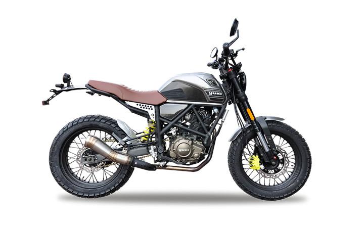 YUKI SCRAMBLER 125 Motosiklet Modeli Özellikleri: Tork:9nm., Güç:9.7hp, Ağırlık:147, Top Speed:90, Yakıt Kapasitesi: 12.5, Yakıt Tüketimi: 2.5, Silindir Adeti:1, Valf Adeti: 2