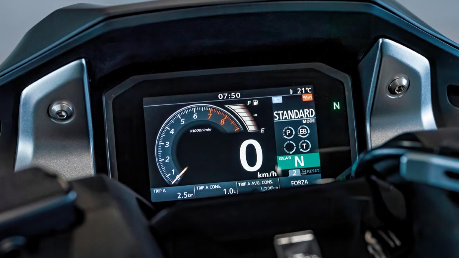 Honda Forza 750 - 58.5hp, 69Nm tork, 220 km/h en yüksek hız