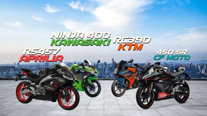 The number of motorcycles that can be ridden with an A2 license, especially within this year, has significantly increased. The initial move in terms of new models came from CF Moto with the 450SR, followed by Aprilia RS457, asserting its presence in this market. Alongside these newcomers, we also provide a detailed comparison with the long-standing KTM RC390 and Kawasaki Ninja 400 models for you, esteemed motorcycle enthusiasts and curious minds. Here's a comprehensive comparison of Aprilia RS457, KTM RC390, Kawasaki Ninja 400, and CF Moto 450SR. - SBK MOTORCYCLE