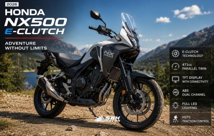 2026 Honda NX500 E-Clutch Revealed: Specs, Features & Adventure Technology