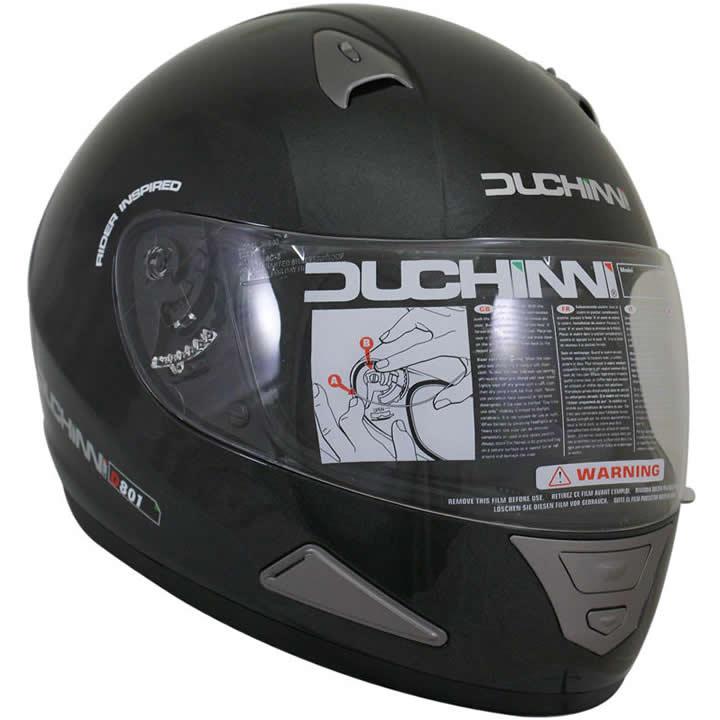 DUCHINNI D801 Helmet Features, Model Name: D801, Weight: 1.6, Material: 2, Certificate: UN ECE REG 22.05, All DUCHINNI Model Specifications