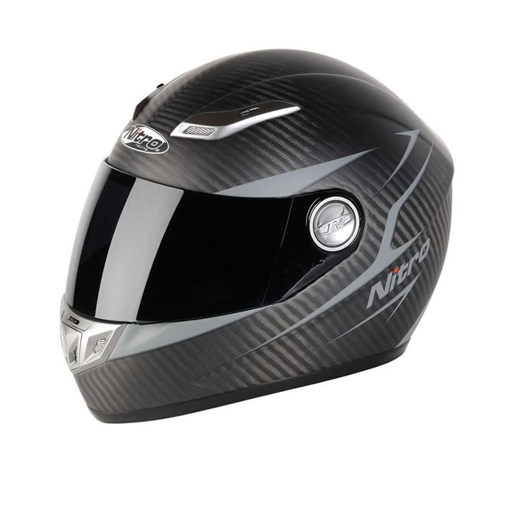 NITRO Evo Carbon FF Helmet Features, Model Name: Evo Carbon FF, Weight: 1.3, Material: 4, Certificate: UN ECE REG 22.05, All NITRO Model Specifications
