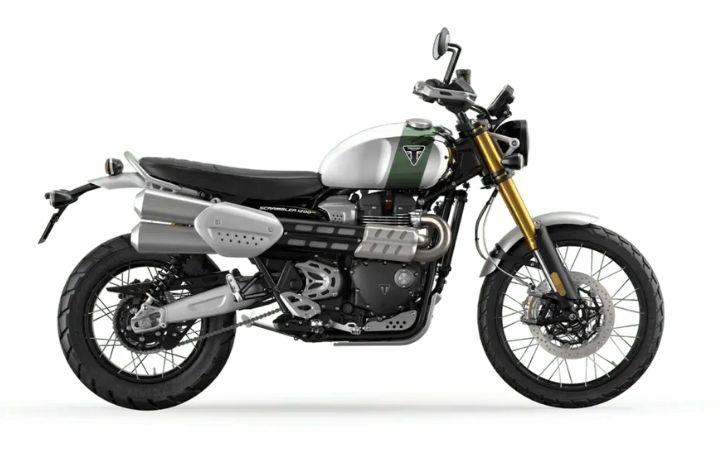 TRIUMPH Scrambler 1200 XE Chrome Edition Motorcycle Model Specifications: Torkue:110nm., Power:89hp, Weight:207, Top Speed:215, Fuel Capacity: 16, Fuel consumption: 5.5, Number of Cylinders:2, Number of Valve: 8