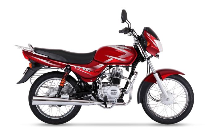 Bajaj CT100 Motorcycle Model Specifications: Torkue:7.7nm., Power:8.2hp, Weight:111, Top Speed:85, Fuel Capacity: 10.5, Fuel consumption: 2.3, Number of Cylinders:1, Number of Valve: 2
