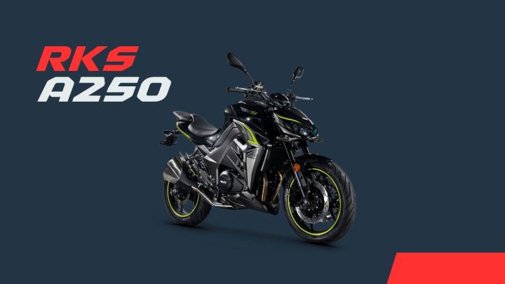 İşte RKS A250 tüm özellikleri:SILINDIR HACMI  248 cc  MOTOR TIPI  4 Zamanlı, Çift Silindir, 8 Valf  ŞANZIMAN  6 Vites  MAKSIMUM GÜÇ  24.67 HP @ 8000 rpm  MAKSIMUM TORK  23.40 Nm @ 6500 rpm  YAKIT TIPI  Benzin  SOĞUTMA  Sıvı Soğutmalı  ÖN / ARKA FREN  Disk / Disk (ABS)  ÖN LASTIK  120-70-17  ARKA LASTIK  150-70-17  UZUNLUK  2050 mm.  GENIŞLIK  780 mm.  YÜKSEKLIK  1060 mm.  DINGIL MESAFESI  1430 mm.  NET AĞIRLIK  174 kg.  AZAMI YÜK  344 kg.  YAKIT TANKI KAPASITESI  17 lt.