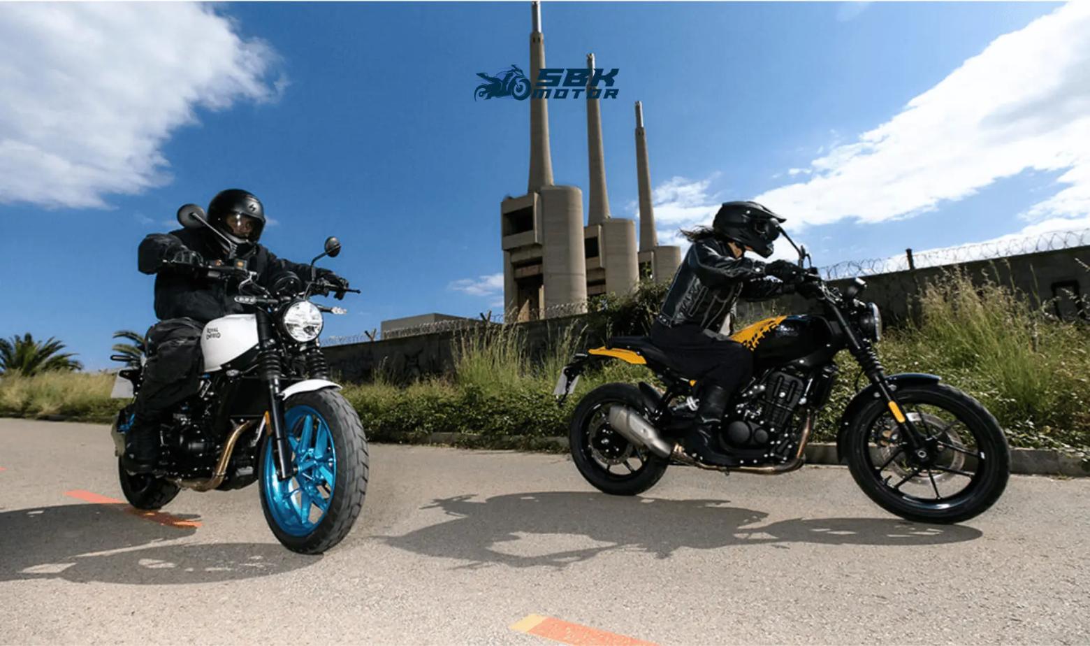 La Royal Enfield Guerrilla 450 è dotata di componenti di sospensione e frenata superiori per garantire una guida fluida e controllata. La sospensione anteriore è composta da forcelle telescopiche da 43 mm con una corsa di 140 mm, mentre la sospensione posteriore è un monoammortizzatore a collegamento con una corsa di 150 mm. Questi componenti forniti da Showa offrono un'eccellente smorzatura e stabilità, permettendo alla moto di adattarsi a diverse condizioni stradali.