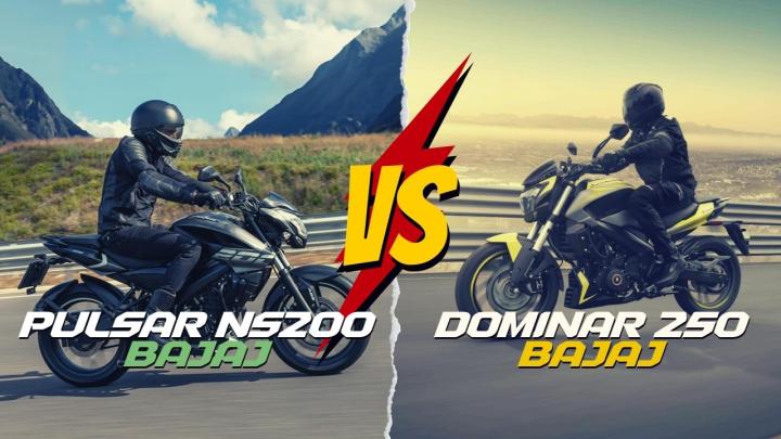 Bajaj Pulsar NS 200 vs Bajaj Dominar D 250 Kıyaslaması | Karşılaştırması 