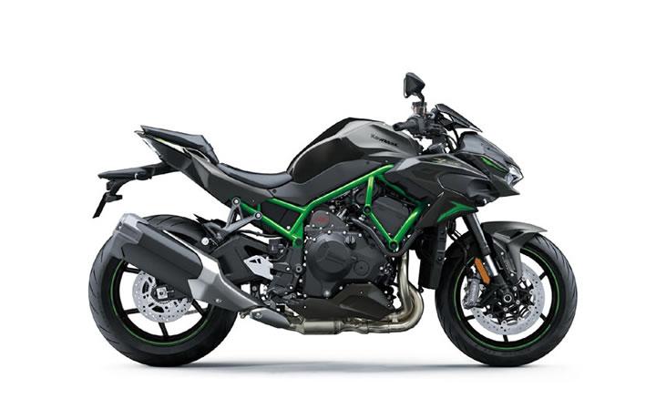Kawasaki Z H2 Modello di motocicletta Specifiche: Coppia:137nm., Potenza:200hp, Peso:239, Velocità massima:300, Capacità serbatoio: 19, Consumo carburante: 7, Numero cilindri:4, Numero valvole: 16