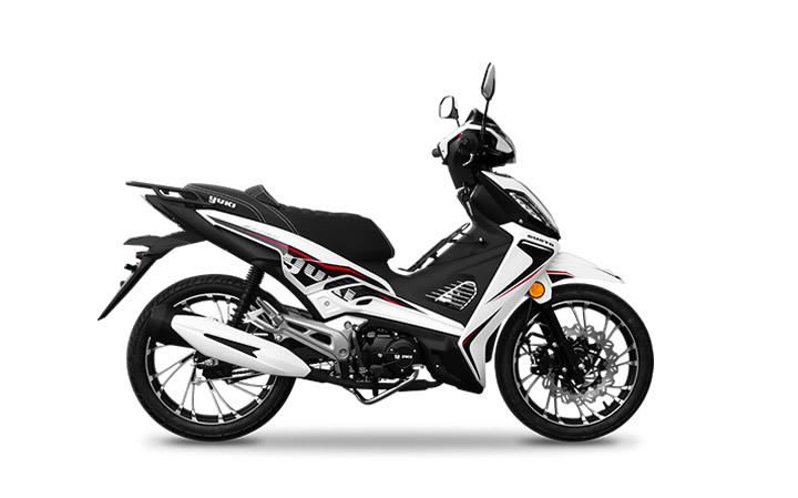 YUKI YENI GUSTO 50 Modello di motocicletta Specifiche: Coppia:2.6nm., Potenza:2.5hp, Peso:90, Velocità massima:45, Capacità serbatoio: 3.2, Consumo carburante: 2, Numero cilindri:1, Numero valvole: 2