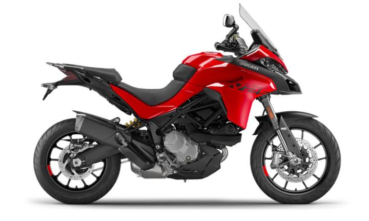 Ducati Multistrada V2 S Modello di motocicletta Specifiche: Coppia:96nm., Potenza:113hp, Peso:225, Velocità massima:240, Capacità serbatoio: 20, Consumo carburante: 5.9, Numero cilindri:2, Numero valvole: 8