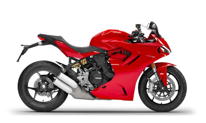 Ducati SuperSport 950 Modello di motocicletta Specifiche: Coppia:93nm., Potenza:110hp, Peso:210, Velocità massima:280, Capacità serbatoio: 16, Consumo carburante: 5.6, Numero cilindri:2, Numero valvole: 8