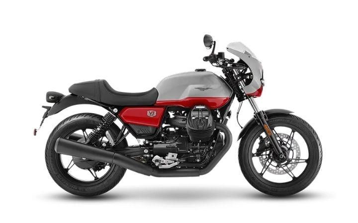 Moto Guzzi V7 Stone Corsa Modello Motocicletta Caratteristiche: Coppia:75nm., Potenza:66.5hp, Peso:218, Velocità Massima:190, Capacità Serbatoio: 24.8, Consumo: 4.9, Numero Cilindri:2, Numero Valvole: 4
