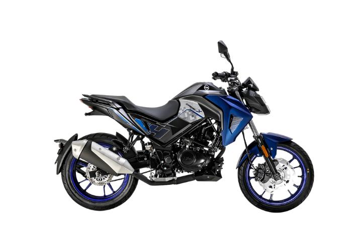 SYM NH X 125 Modello di motocicletta Specifiche: Coppia:9.3nm., Potenza:10.8hp, Peso:143, Velocità massima:110, Capacità serbatoio: 11, Consumo carburante: 3, Numero cilindri:1, Numero valvole: 4